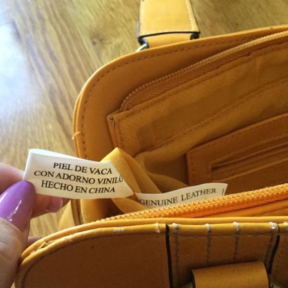 Peck & Peck collection yellow leather shoulder bag - Picture 6 of 11